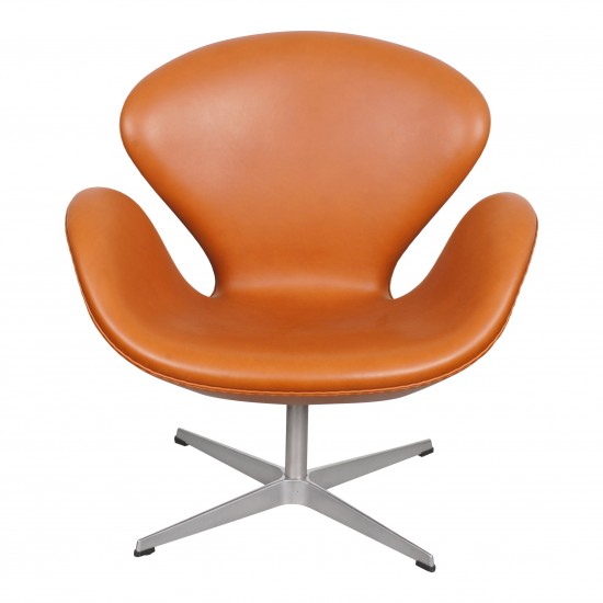 Buy Swan chair walnut aniline leather CPH Classic